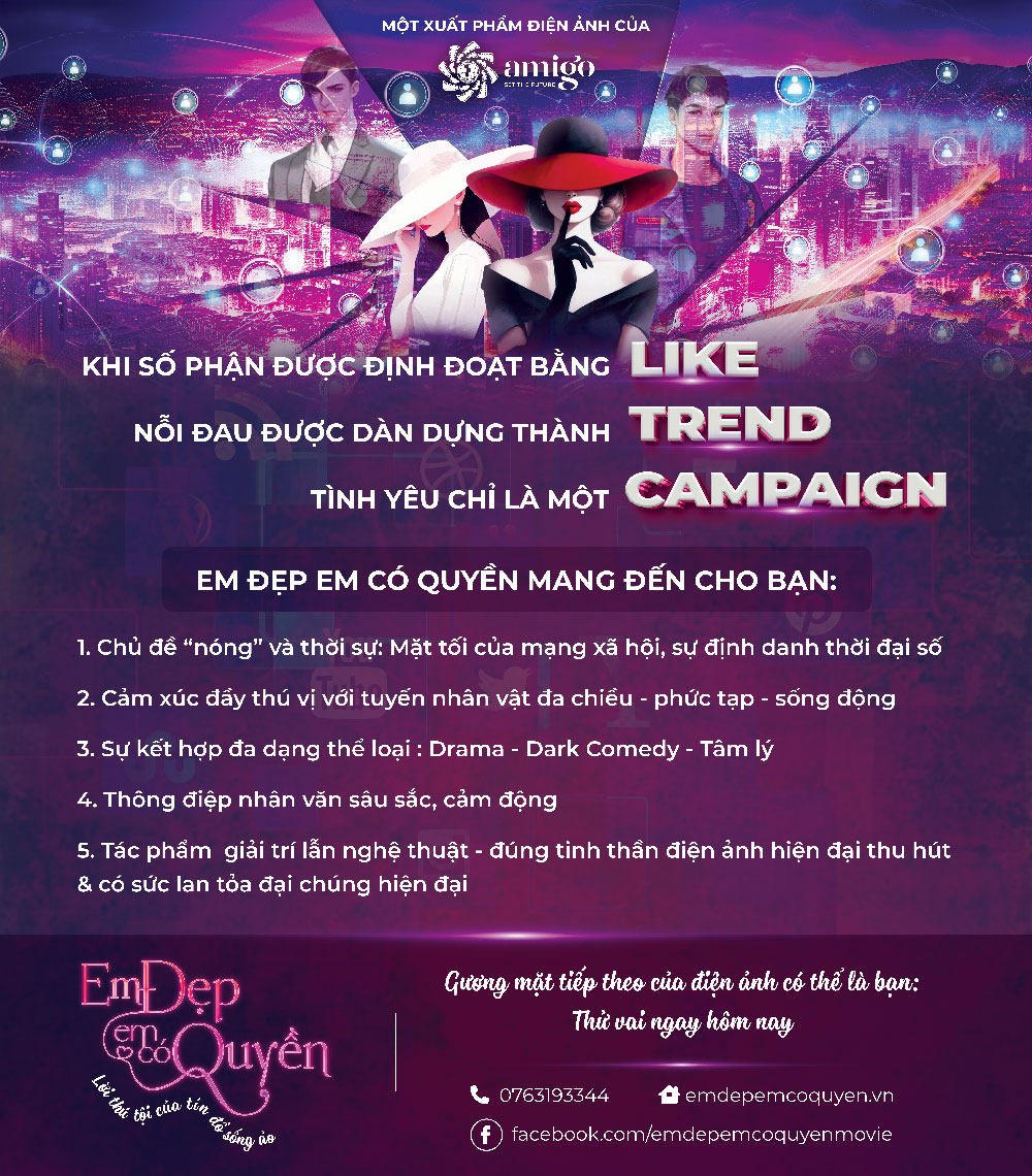 Banner casting phim điện ảnh Em Đẹp Em Có Quyền