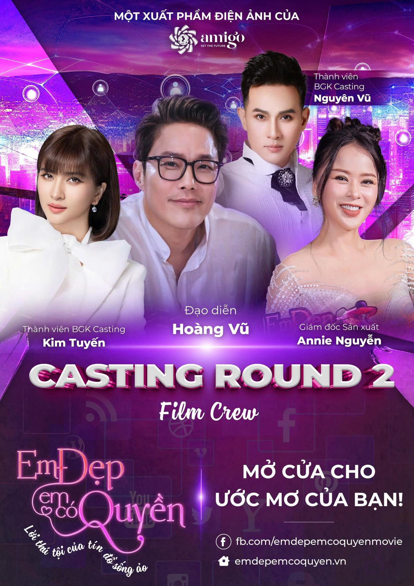 Banner casting phim điện ảnh Em Đẹp Em Có Quyền